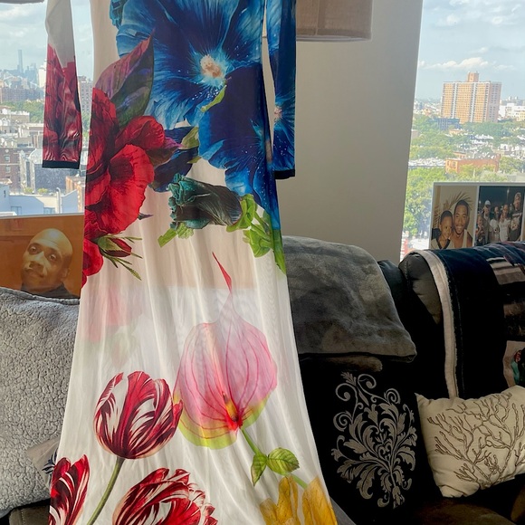 WOMEN’S Authentic ALICE AND OLIVIA DELORA LONG SLEEVE MAXI DRESS - Picture 4 of 11